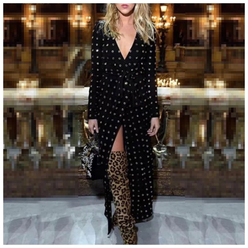 Runway Long Grommet Duster Jacket - Picture 3 of 11